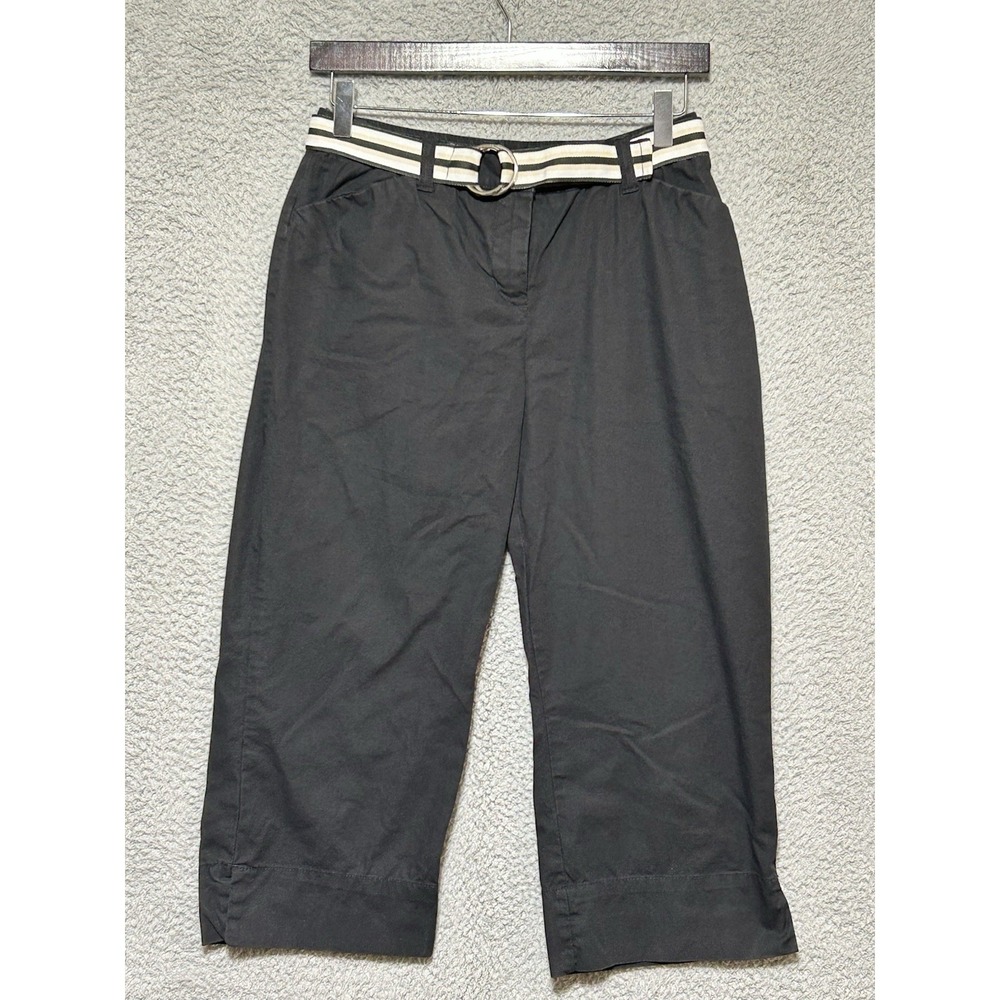 Style & Co Womens Black Stretch Capri Pants Size 6P